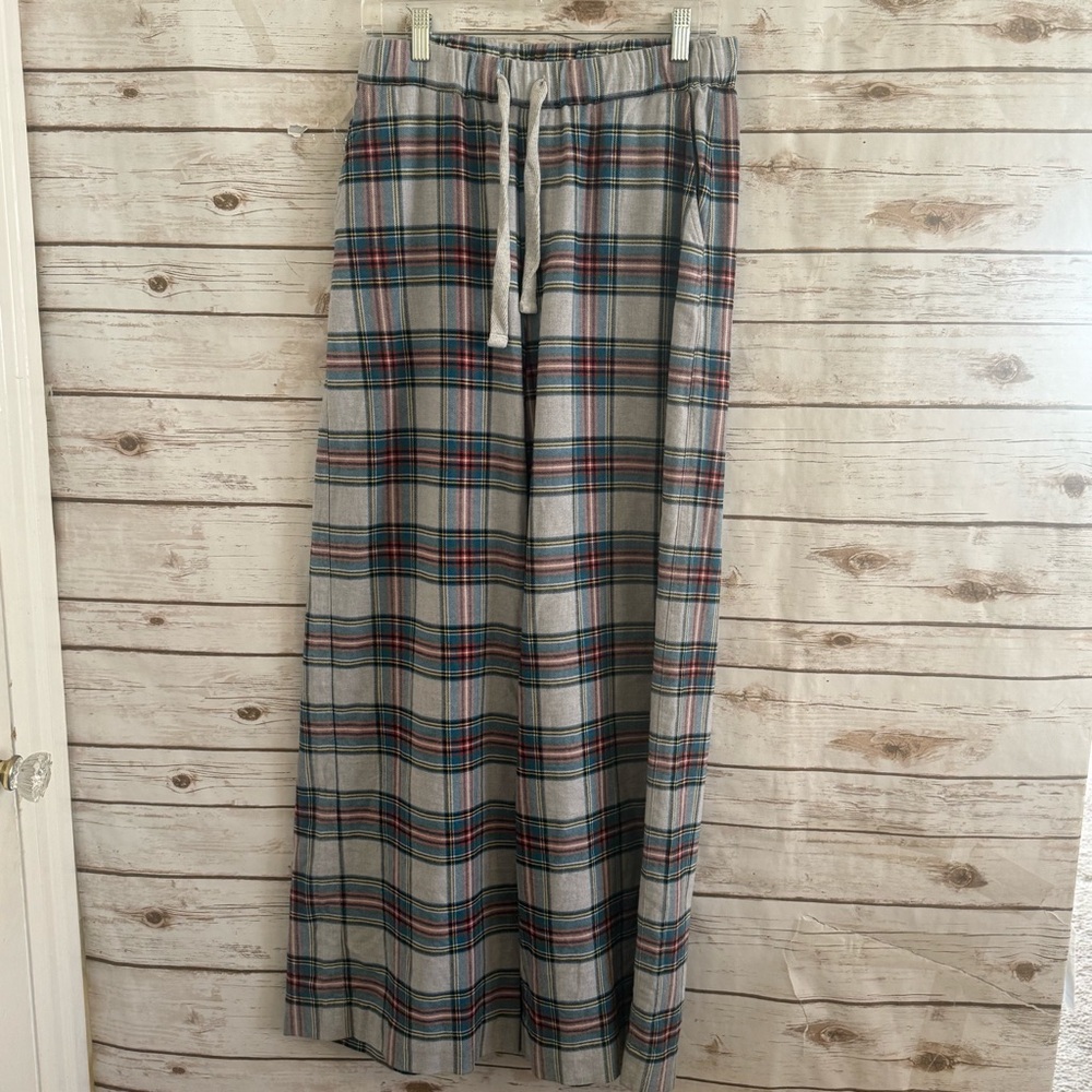 Frank & Eileen Plaid PJ Pull on Pants Wide Leg Size Small